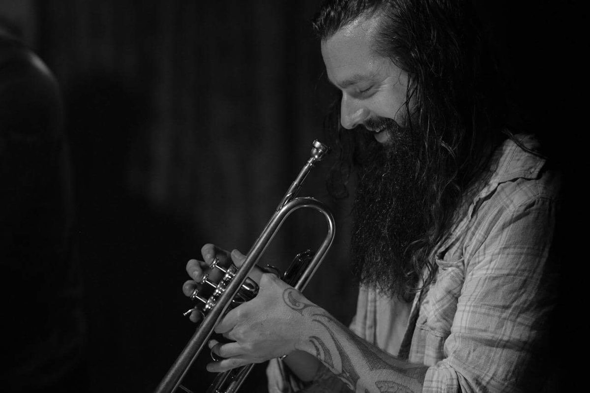 Matt Mear playing trumpet